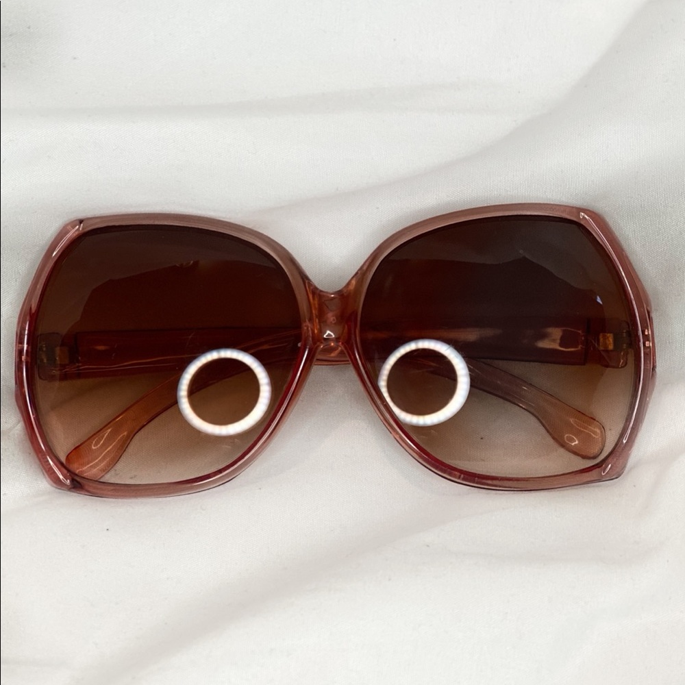 Darlynn Eyewear Red Wide Frame Shades Red Lens
